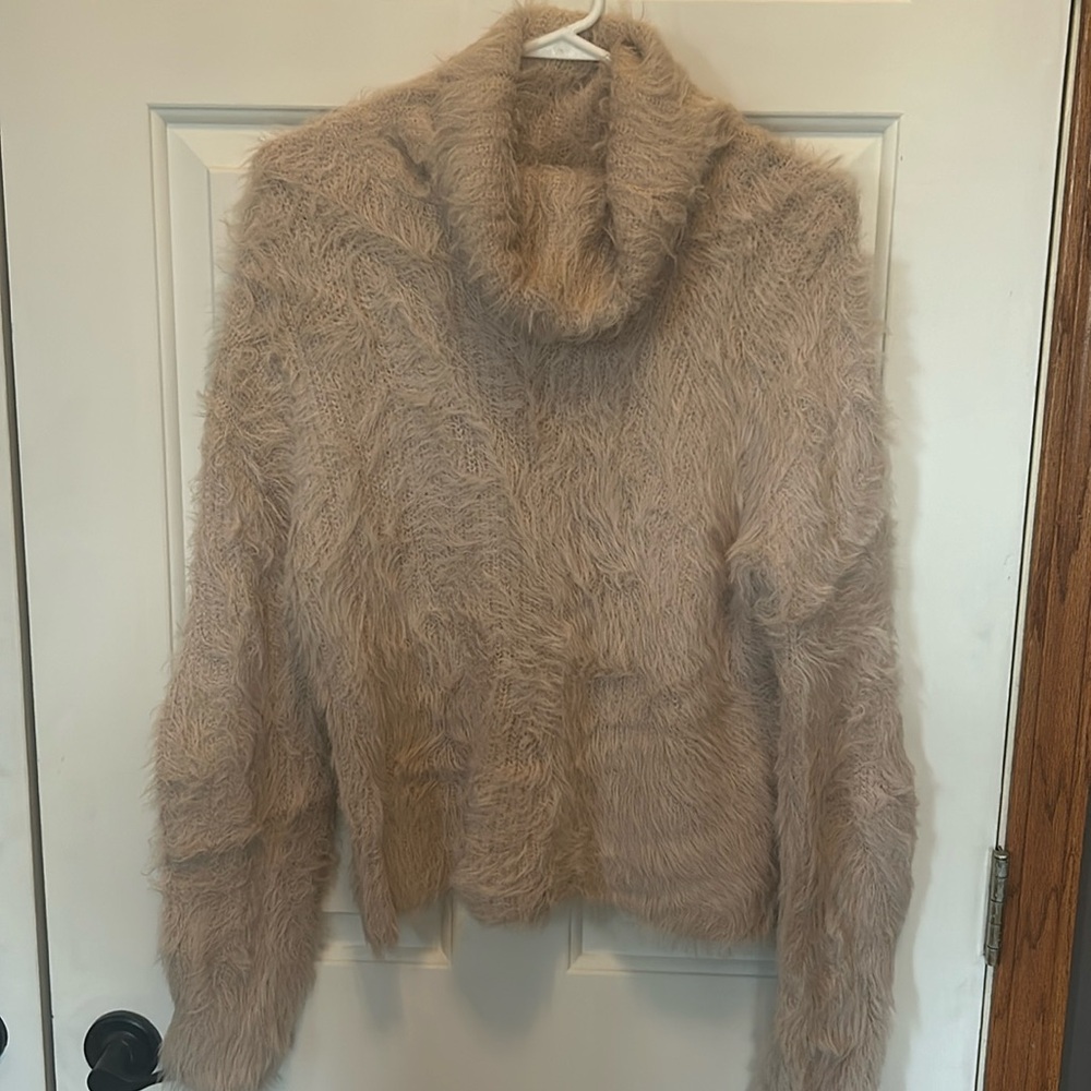 Express eyelash trim sweater